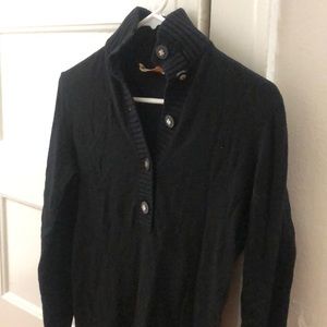 Tory Burch Black Sweater with button up